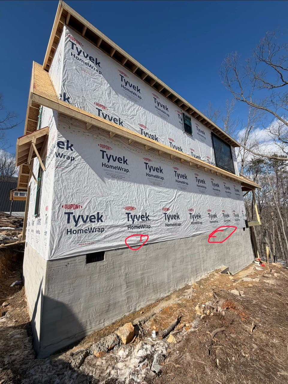 House wrap & foundation detail